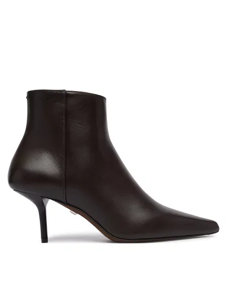 Členková obuv Max Mara Mxalightbootie Tmavo hnedá
