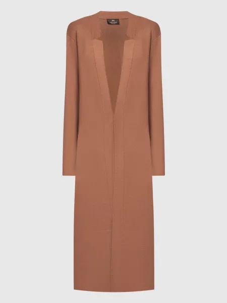 Кардиган з вовни Enrico Mandelli коричневий