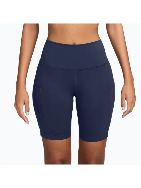 Дамски къси панталони Nike One High Waisted 8" Biker midnight navy синьо