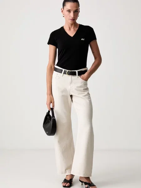 Armani Exchange tričko dámske s elastanom čierna