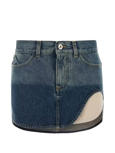 Fustă din denim The Attico albastru