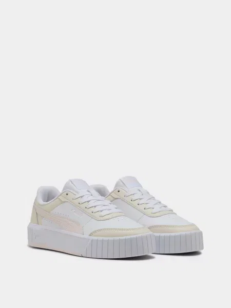 Кожаные кеды Puma бежевые