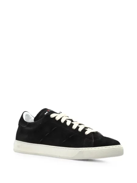 Sneakerși Kiton din piele de căprioară negru