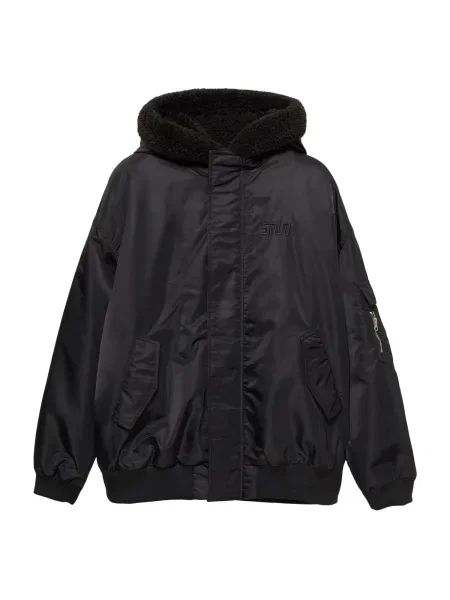 Pull&Bear Geacă de primăvară-toamnă negru