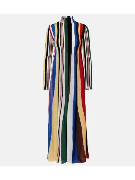 Rochie maxi Loewe cu dungi tricotate de costum