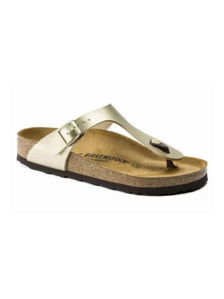 Birkenstock Gizeh BS Gold Regular Fit Unisex Sandały Birkenstock Żółty Size: beżowe