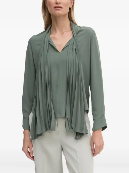Bluză Sandro Ferrone plisată verde