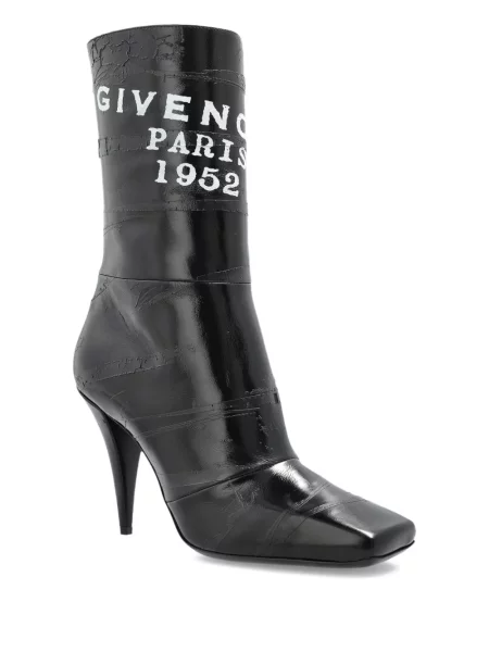 Botine Givenchy din piele cu imagine negru