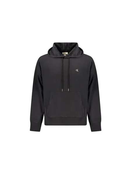 Froté mikina Calvin Klein Jeans čierna