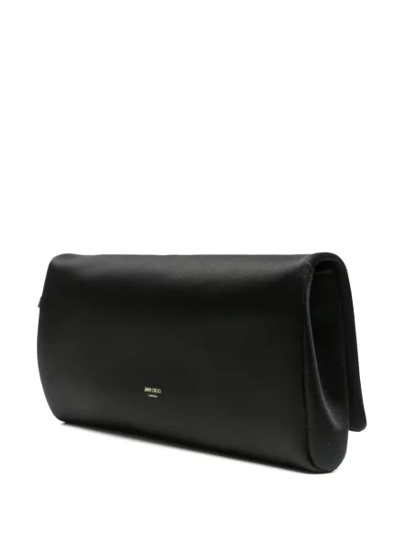 Σατέν clutch Jimmy Choo μαύρο