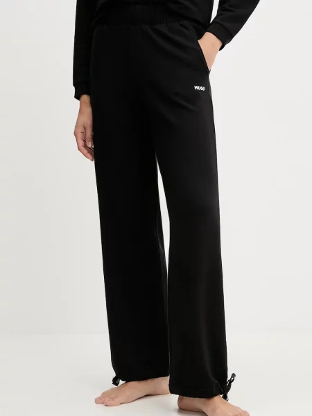 Homewear hlače HUGO CASUAL_PANT bez uzorka crna