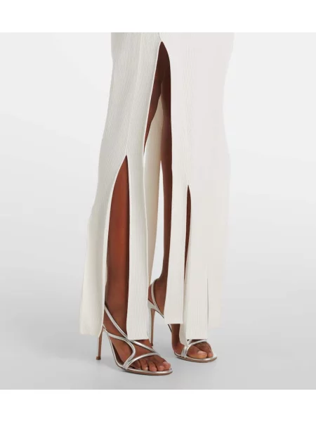 Rochie Victoria Beckham tricotate plisată alb