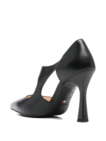 Pantofi cu toc Nero Giardini din piele cu cataramă negru