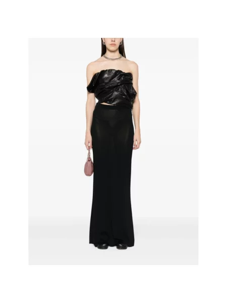 Top Rick Owens skórzany czarny