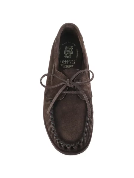Pantofi derby Alexander Hotto din piele de căprioară maro