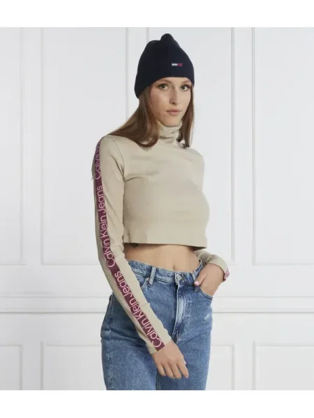 Cropp bluză Calvin Klein Jeans bej