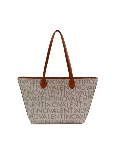 Torebka Valentino Bags skórzana beżowa