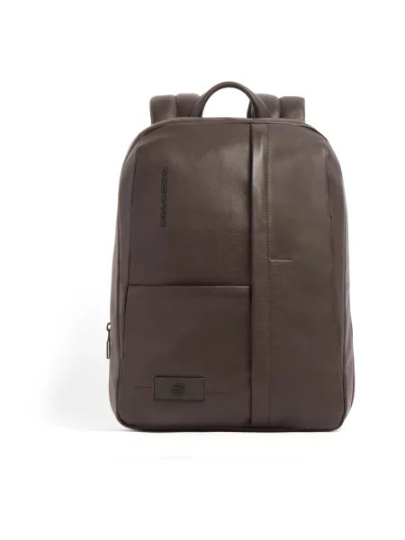 Torba na laptopa Piquadro skórzana brązowa