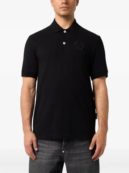 Polo Philipp Plein με κέντημα μαύρο