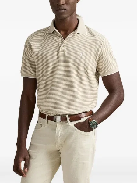 Bőr húzózsinór pólóing Polo Ralph Lauren barna