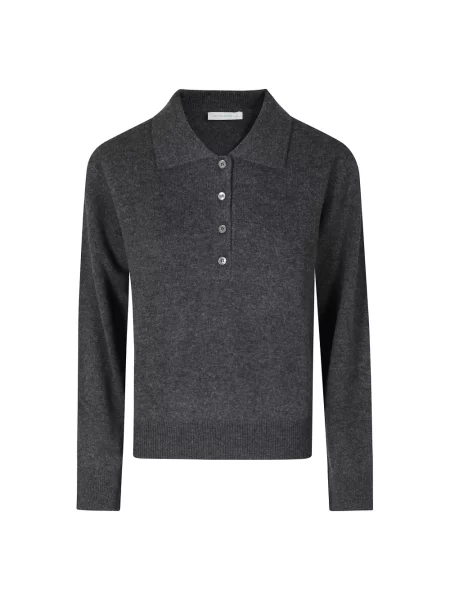 Sweter Low Classic wełniany klasyczny szary