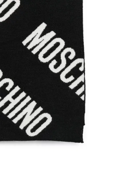 Fular Moschino cu autograf negru