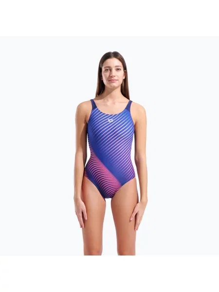 Costum de baie întreg pentru femei arena Night Light U Back calypso coral multi/navy marină