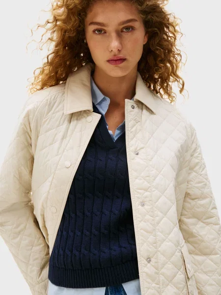 Утеплена куртка Tommy Hilfiger бежева