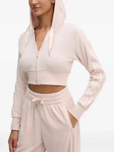 Pruhované krátké kalhoty Adidas s výšivkou modré