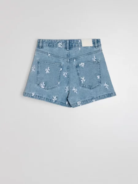 Джинсові шорти mom синій