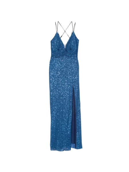 Rochie maxi Hanita cu paiete albastru