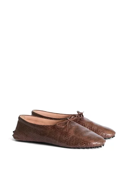 Pantofi loafer Alberta Ferretti cu funde maro