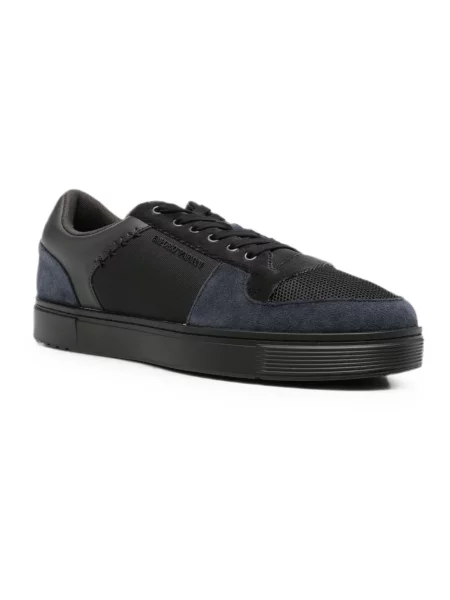 Sneakersy Emporio Armani skórzane niebieskie