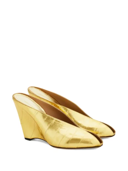 Papuci tip mules Ferragamo cu pană