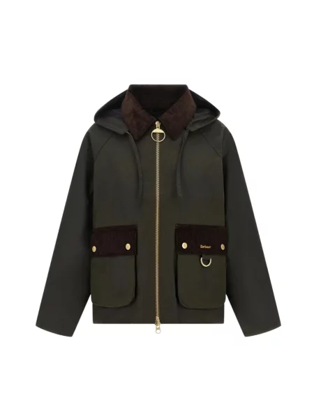 Kroj regular fit kurtka funkcyjna z czystej bawełny model CARVILLE' Barbour zielona