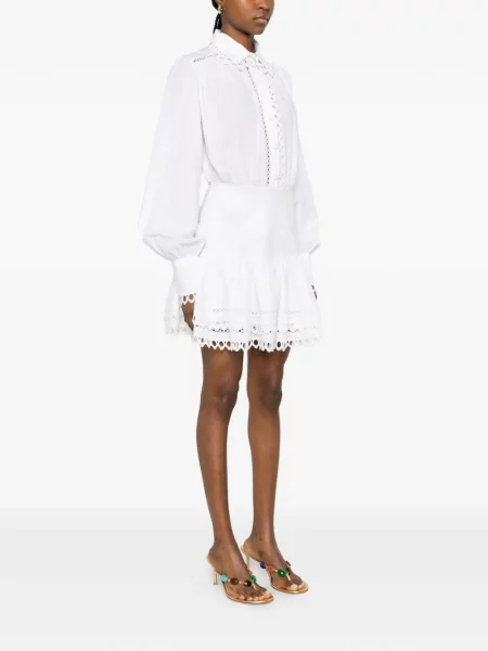 Sukienka mini Les Filles D'eva koronkowa biała