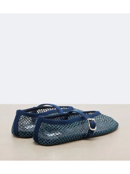 Pantofi cu toc Alaïa din piele de căprioară albastru