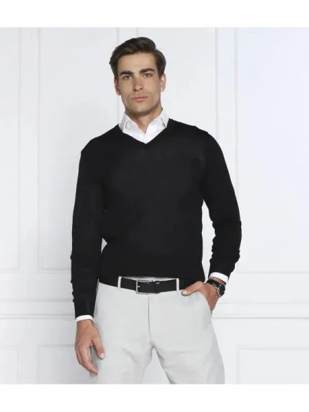 Oscar Jacobson de lână pulover negru