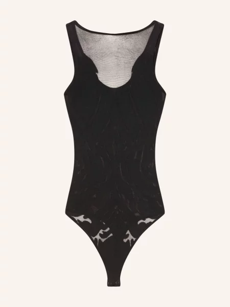 Wolford String Body Rose Shadow černá