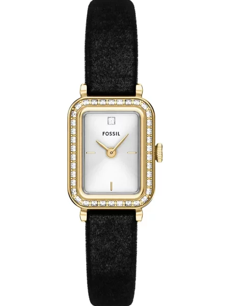 FOSSIL Ceas analogic RAQUEL / negru / transparent / alb auriu