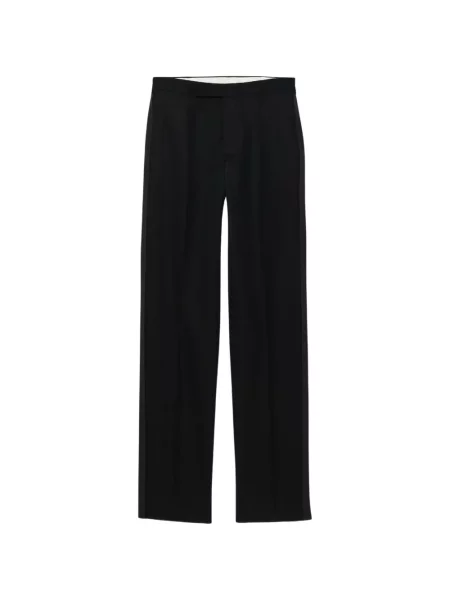 Pantaloni Jw Anderson din satin cu dungi negru