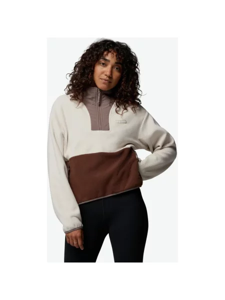 Polar Columbia Sequoia Grove II Half Zip beżowo brązowy XS biała
