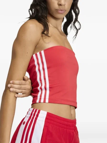 Top Adidas lung cu imagine roșu