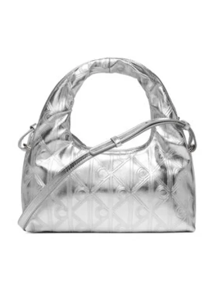 Calvin Klein Kabelka Puffy Aop Mini Bag With Strap Strieborná