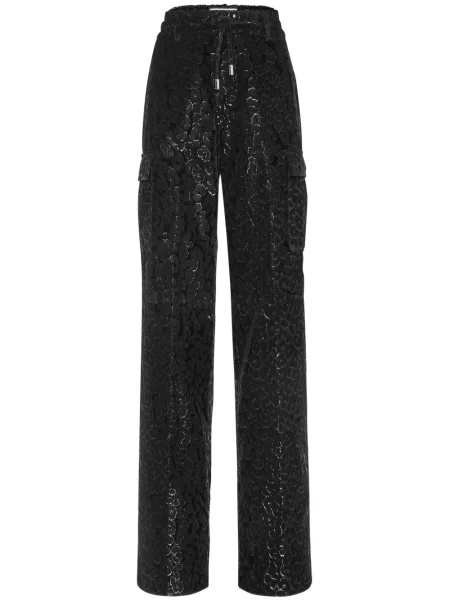 Pantaloni Philipp Plein de catifea negru