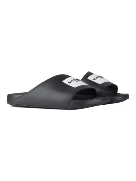 Klapki mules Givenchy z logo czarne