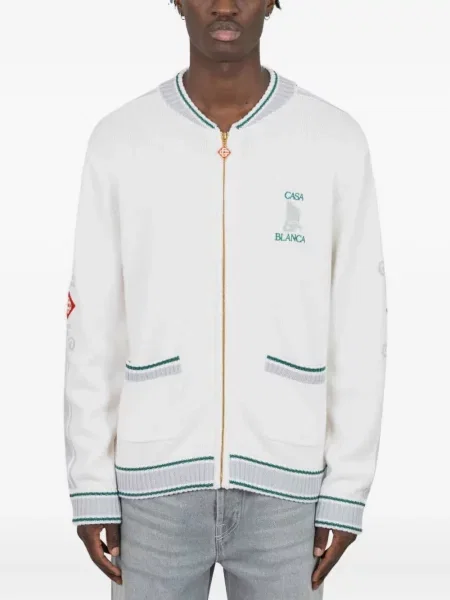 Kardigan Casablanca żakardowy biały