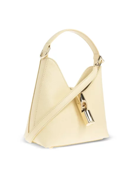 Furla torebka hobo skórzana beżowa