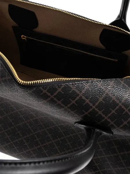 Geantă By Malene Birger cu imprimeu geometric maro