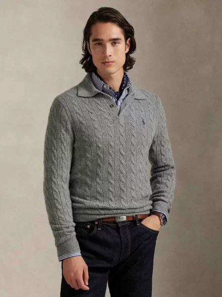 Polo Ralph Lauren Pulover Regular Fit gri